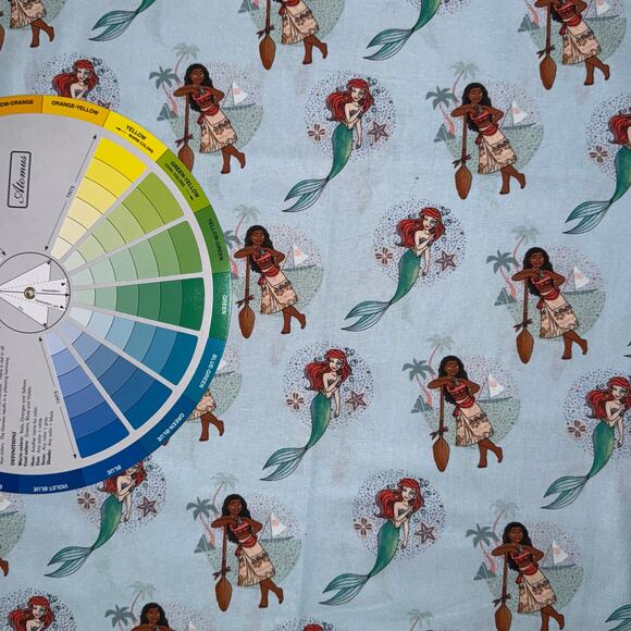 Licensed Disney Princess Ariel & Moana by Springs Creative - 1/2 Yard - Picture 6 of 8
